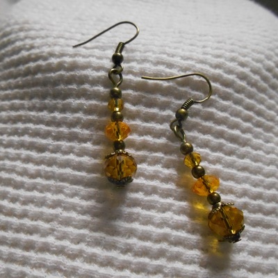 Fall/autumn crystal earrings
