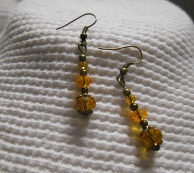 Fall/Autumn crystal earrings