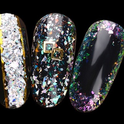 Holographic & rainbow mylar flakes