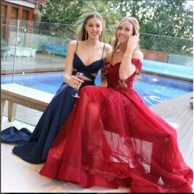 Red lace prom dress, blue sexy prom dress, party dress, fashion dress,popular dress, best sale dresses, pd17667