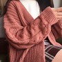 Retro Cable Open Front Cardigan-1
