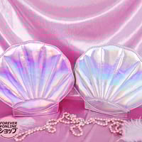 HOLOGRAPHIC SHELL BAG ( SILVER / PINK )  - Thumbnail 4