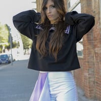 "Violet Flavor" Sailor collar black sweater - Thumbnail 2