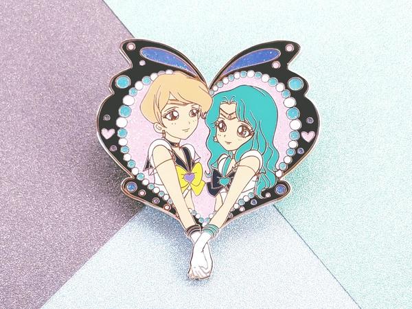 True Lovers  Uranus and Neptune  {Hard Enamel, Zinc Alloy Plating, Glitter}