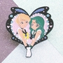 True Lovers  Uranus and Neptune  { Soft Enamel Black Dye Plating, Glitter}-2