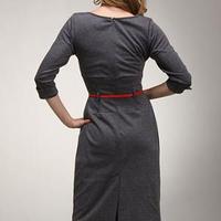 Knit Belted Pencil Dress - Teal  - Thumbnail 3