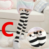 Sweet students cartoon coral velvet stockings - Thumbnail 1