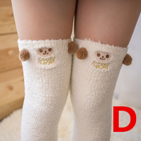 Sweet students cartoon coral velvet stockings - Thumbnail 4