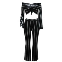 Pinstripe Two Piece Jumpsuit - Thumbnail 2