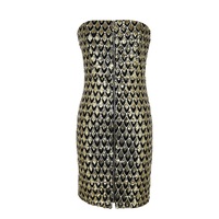 Gold Sequin Tube Dress - Thumbnail 3
