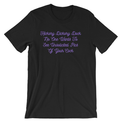 Hickory dickory dock short-sleeve unisex t-shirt black,pink,yellow,white