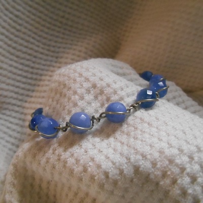 Blue chalcedony bracelet