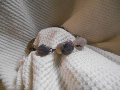 Amethyst beaded bracelet