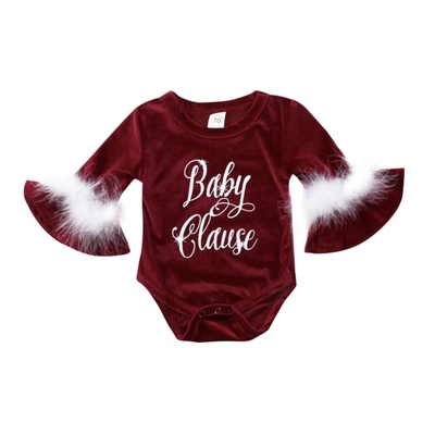 Baby clause velvet onesie