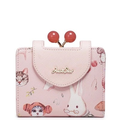 Uncle rabbit and cat kawaii short wallet