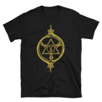 Double-Oroboros Luciferian Research Society T-Shirt (Gold on Black)