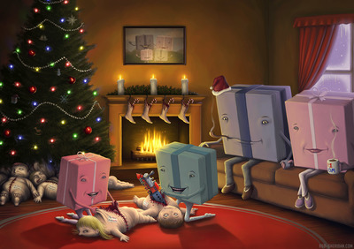 "Presents Opening Children" (3rd Edition) small print (11" x 8.5") [LIMITED STOCK]