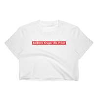 Barb did it first  Crop Top white and black - Thumbnail 1