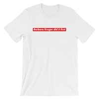 Barb did it first Short-Sleeve Unisex T-Shirt black and white  - Thumbnail 2