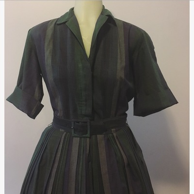 Green1950's shirtwaist dress 