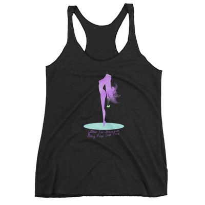 "glitter for breakfast" racerback tank