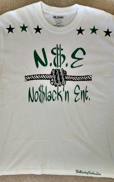 N$E No$lacknEnt. (White,Money green & Black) Business T-shirt.