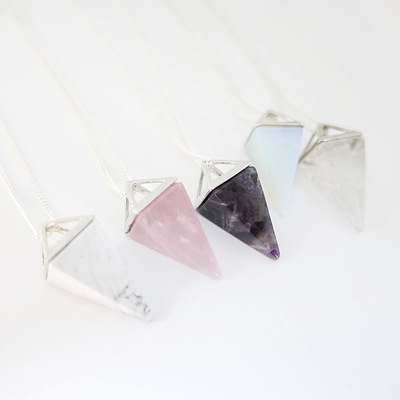 [sale] geometric crystal necklace