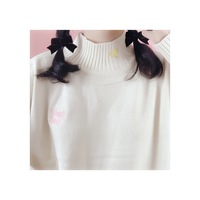 Moon embroidery pastel sweater - Thumbnail 2