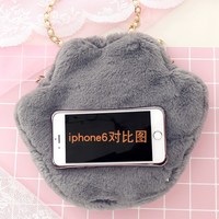 Cat paw furry cute purse - Thumbnail 1