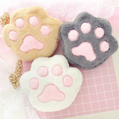 Cat paw furry cute purse