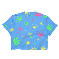 Blue Queen of the Green Crop Top - Thumbnail 1