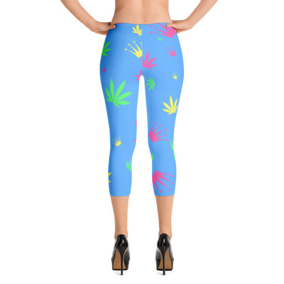 Blue queen of the green capri leggings