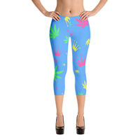 Blue Queen of the Green Capri Leggings - Thumbnail 1
