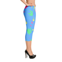 Blue Queen of the Green Capri Leggings - Thumbnail 3