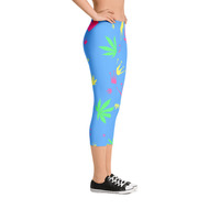 Blue Queen of the Green Capri Leggings - Thumbnail 11