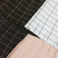 Checker plaid pleated skirt - Thumbnail 1