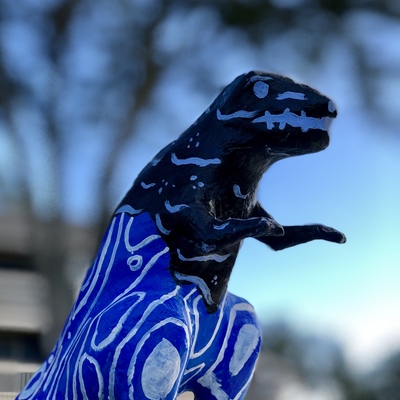 “jurassic #2” 8inch painted figurine by dev kai