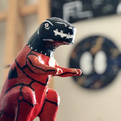 “jurassic #3” 8inch painted figurine by dev kai