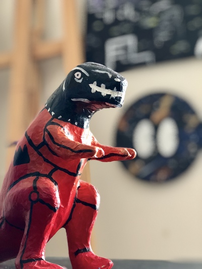 “JURASSIC #3” 8inch Painted Figurine by Dev Kai