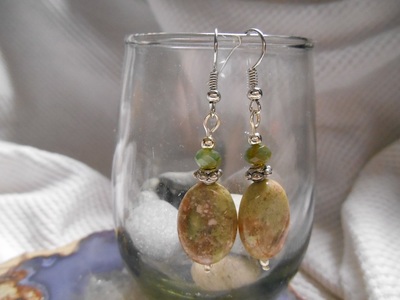 Autumn jasper drop earrings
