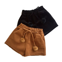 Velvet pom pom shorts - Thumbnail 4