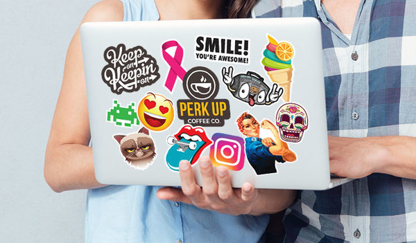 Free DHL shipping 300 Custom Laptop Stickers