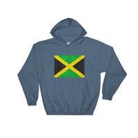 reppin Jamaica Hooded Sweatshirt graphic on the front - Thumbnail 4