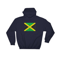 reppin Jamaica Hooded Sweatshirt graphics on the back - Thumbnail 3
