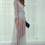 Silver Glitter Backless Dress-2