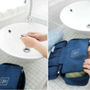 Navy Blue Color Travel Use Multiple Pocket Packing Pouch Good for Underwear - Thumbnail 3