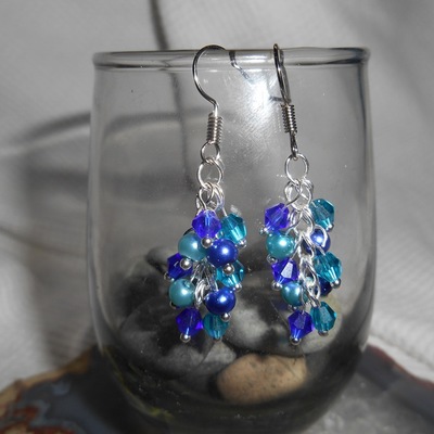 Cascading winter earrings