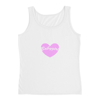 Babygirl White Print Tank