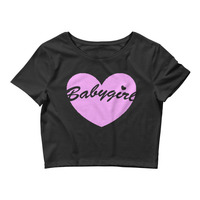 "Babygirl" w/ Transparent Font Crop Tee - Thumbnail 1