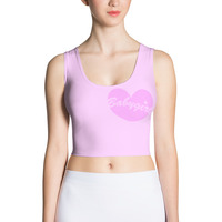 Pink "Babygirl" Crop Top - Thumbnail 1